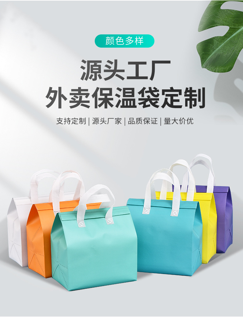 自贡市无纺布保温袋外卖袋